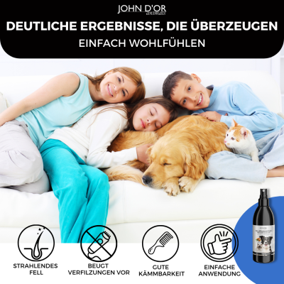 Thumbnail 8: John D‘or Leichte Kämmbarkeit, Entfilzung & biologische Geruchsneutralisierung für gesundes Fell, mit Arganöl & Vitaminkomplex