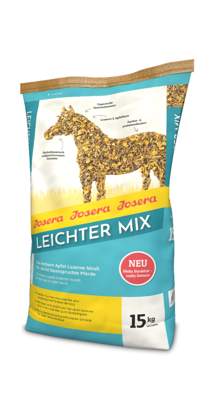 Josera Josera Leichter Mix  2x15 kg – Müsli für Pferde, Freizeit, Apfel, Getreide