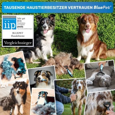 Thumbnail 14: BluePet Fellwechsel Sparset: UnterwollHarke 'UnterwollToll' & Fellpflegespray - glättet die Haarstruktur, entfernt sanft UnterwolleUnterwollbürste + Spray