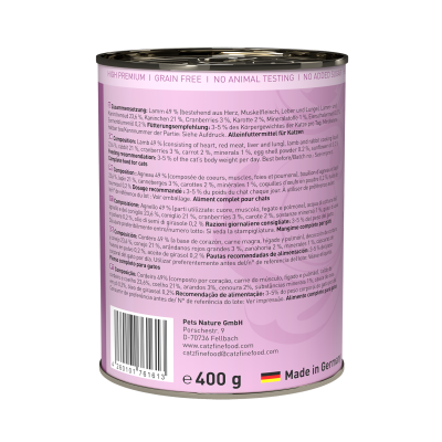 Thumbnail 2: catz finefood® catz finefood® Classic N° 11 - Lamm & Kaninchen 400g