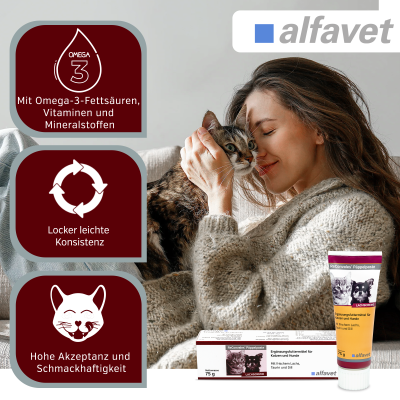 Thumbnail 4: alfavet ReConvales Päppelpaste Ergänzungsfuttermittel für kleine Hunde und Katzen bei Untergewicht 75 g