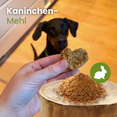 Thumbnail 2: kauartikel.com Kaninchen-Mehl - Kaninchen-Fleisch, gemahlen - Nahrungsergänzung - BARF-Zusatz - zum Backen von Hundekeksen
