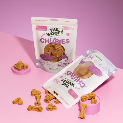 THE WOOFY Feiner Snack für Hunde mit 70% Lachsanteil