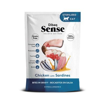 Dibaq Sense Katzen Happen in Soße Huhn mit Sardinen 100g