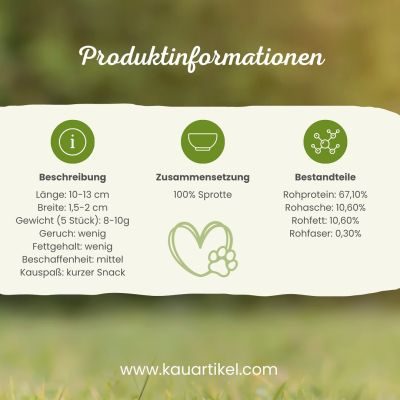 kauartikel.com Ostsee-Sprotte - Hunde-Kauartikel - Hunde-Snack - Kausnack - Fisch-Leckerli