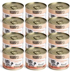 Dogs'n Tiger Junior, Kitten Premium Katzenfutter, Nassfutter, Getreidefrei, Nesthäkchen, Geflügel, Algenkalk & Löwenzahn, 12x 200g