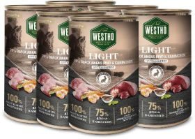 WESTHO petfood Light mit 75 % Black Angus Rind & Kaninchen 6x400g