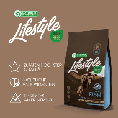 Thumbnail 5: NP Lifestyle TJURE Lifestyle WEISSFISCH & KARTOFFEL 10 kg getreidefreies Trockenfutter Spar-Pack für alle Rassen