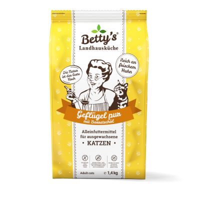Betty's Landhausküche Betty's Landhausküche für Katzen Trockenfutter Geflügel pur  1,4 kg