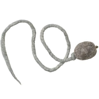 Thumbnail 1: stylecats® Katzenspielzeug Glöckchenball mit Schnur hellgrau 110 cm