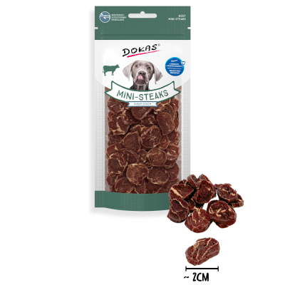 Thumbnail 2: Dokas Mini-Steaks mit Rindfleisch Hundeleckerli 12x 50g Multipack