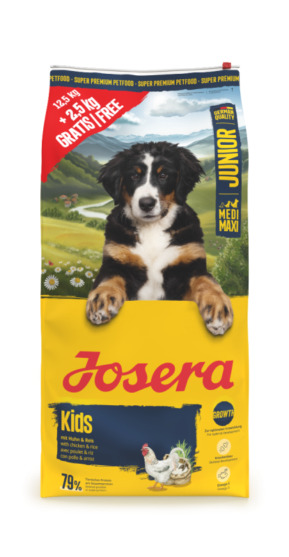 Josera Josera Junior Kids 15 kg Futter für Welpen großer Rassen – Ausgabe 12,5+2,5 kg