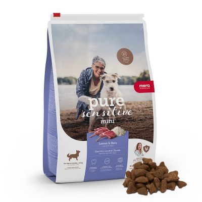 Thumbnail 1: mera pure sensitive Hundetrockenfutter für kleine Hunde Lamm & Reis 4kg