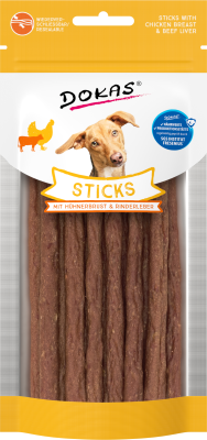 Thumbnail 4: Dokas Sticks mit Hühnerbrust & Rinderleber 12x 60g Multipack