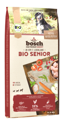 Bild 1 von 1: bosch Tiernahrung BIO Senior Trockenfutter für Hunde – leicht verdaulich – 11,5kg