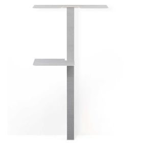 stylecats® Kratzbaum Mounty Large mit Doppel- & Zwischenboden weiß Doppel / links unten Sisal hellgrau Cozy hellgrau, 170 cm