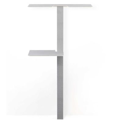 Thumbnail 1: stylecats® Kratzbaum Mounty Large mit Doppel- & Zwischenboden weiß Doppel / links unten Sisal hellgrau Cozy hellgrau, 170 cm