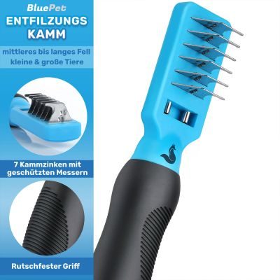 Thumbnail 4: BluePet Entfilzer für Hunde und Katzen Rosa Rechtshänder