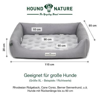 Thumbnail 5: HOUND&NATURE Öko-Hundebett ZUERICH Hellgrau XXL