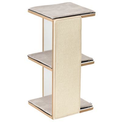 Thumbnail 5: stylecats® Kratzturm Tumba 3 Liegeflächen (M) 81 cm, weiß/grau/grau