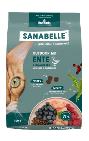 Sanabelle Sanabelle Outdoor Ente – Trockenfutter für aktive Katzen – 400g