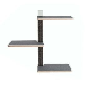 stylecats® Kratzmöbel Freischweber weiß 3 Liegeflächen Sisal anthrazit/anthrazit, 92 cm