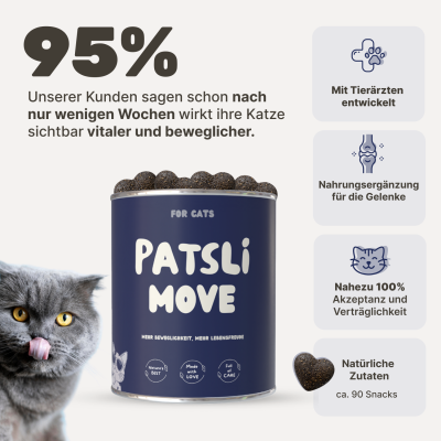Thumbnail 2: Patsli Nahrungsergänzung für Katzen mit Arthrose und eingeschränkter Beweglichkeit