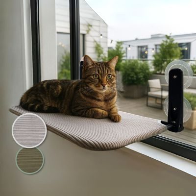 Thumbnail 7: PIUPET Katzenfensterliege I Klappbare Katzenliege mit Saugnäpfen I Wendbare Hängematte für Fenster I bis 20 kg