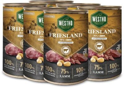WESTHO petfood Friesland mit 75 % Weidelamm 6x400g