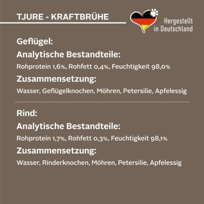 Thumbnail 6: TJURE TJURE Hundesmoothie - Kraftbrühe Rind - 320 ml Flasche 12er Pack