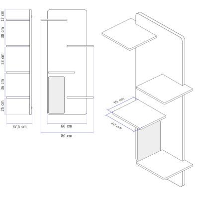 Thumbnail 2: stylecats® Kratzwand Relex 4 Liegeflächen Sisal beige Cozy beige, 70 x 37,5 x 160 cm