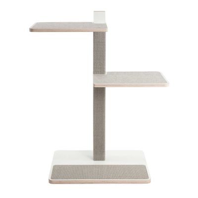 stylecats® Kratzbaum Home weiß 2 Liegeflächen komplett hellgrau/hellgrau, 109 cm