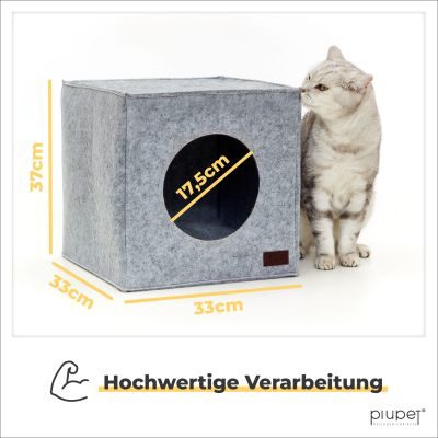 Thumbnail 2: PIUPET Katzenhöhle inkl. Kissen I Passend für z.B. IKEA® Kallax I Kuschelhöhle Katze