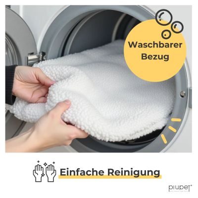 Thumbnail 6: PIUPET Selbstwärmende Katzendecke für die Fensterbank I Katzenbett flauschig I Katzenbett Fensterbank I 90x25cm I Beige