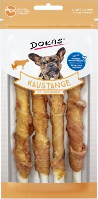 Dokas Kaustangen mit Hühnerbrust Kausnacks für Hunde 10x 50g Multipack