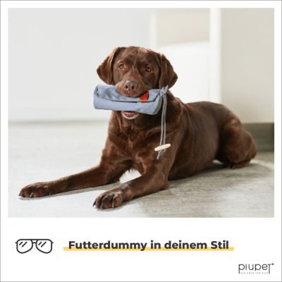 Thumbnail 5: PIUPET Futterbeutel Hunde I Befüllbarer Apportierbeutel für Hunde I Futterdummy Hundetraining I Futterbeutel Hundetraining I Grau