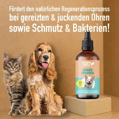 Thumbnail 3: Greenhero Kolloidales Silber für Hunde, Ohrentropfen 40 PPM, ionisch und kolloidal, 100 ml