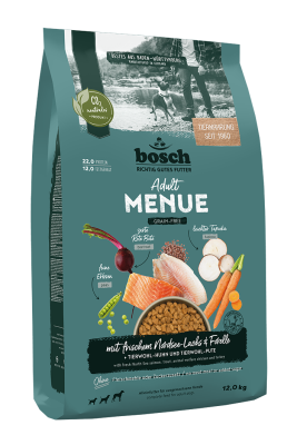 Thumbnail 1: bosch Tiernahrung HPC MENUE Nordsee-Lachs – getreidefreies Hundefutter – 12kg