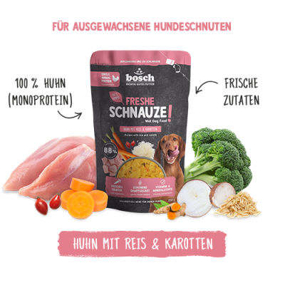 Thumbnail 2: bosch Tiernahrung Freshe Schnauze  Huhn Reis&Karotten