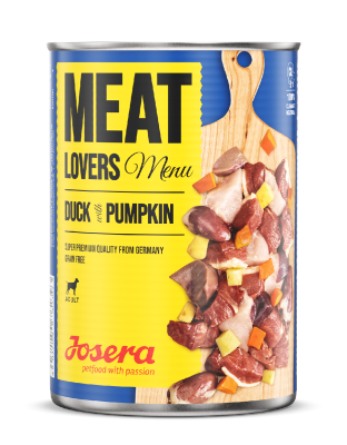 Thumbnail 1: Josera Meat Lovers Menu Duck & Pumpkin Nassfutter – 6x400g