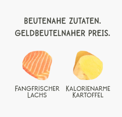 Thumbnail 3: Milo & Mia Schonkost für Hunde Nassfutter, magenschonendes Hundefutter für Hunde mit Magen-Darm-Problemen, weizenfreie Zutaten: Lachs & Kartoffel (24x400g)