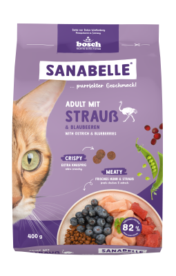 Sanabelle Sanabelle Adult Strauß – Katzenfutter – getreidefrei – 400g