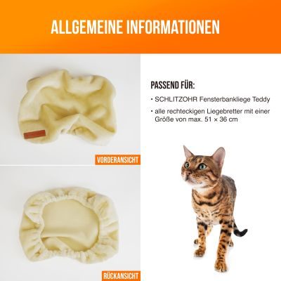 Thumbnail 5: SCHLITZOHR Ersatzbezug für Fensterbankliege Teddy (beige)