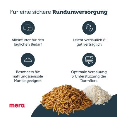 Thumbnail 3: mera pure sensitive Insect Protein, Hundefutter trocken mit Insektenprotein, für nahrungssensible Hunde, 12,5kg