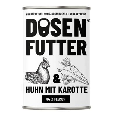 SCHNAUZE & CO. 6x Dosenfutter® HUHN MIT KAROTTE 6x400g