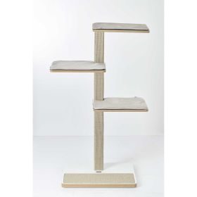 stylecats® Kratzbaum Owen 3 Liegeflächen & Kratzfläche (L) 145 cm, weiß/grau/grau