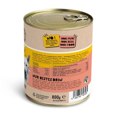 Thumbnail 6: Dogs'n Tiger Adult Hundefutter, Gaudi, Nassfutter, Getreidefrei, Huhn, Truthahn, Cranberry & Süßkartoffel, 12x 800g