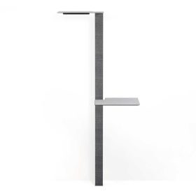 stylecats® Kratzbaum Mounty X-Large mit Zwischenboden anthrazit Links oben / rechts unten Sisal anthrazit Cozy hellgrau, 202 cm