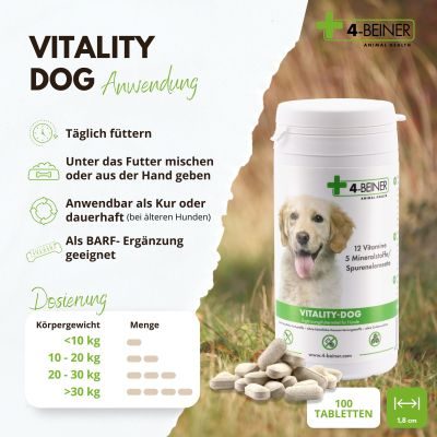 Thumbnail 5: 4-Beiner PetVet - 4-BEINER VITALITY-DOG - Nahrungsergänzung - Futterergänzung für Hunde