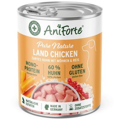 Thumbnail 7: AniForte Nassfutter LandChicken – "Huhn mit Möhren" 6 x 800 g
